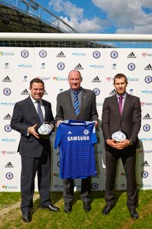 Minister Ayres, Adrian New - Chelsea FC Managing Director Asia Pacific and Brett Emerton - Former Sydney FC and English Premier 