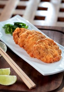 prawn cake, sweet and sour sauce
