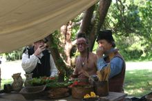 NAtive American and 16th Century Spanish Reenactors celebrate the First thanksgiving in St. Augustine. 