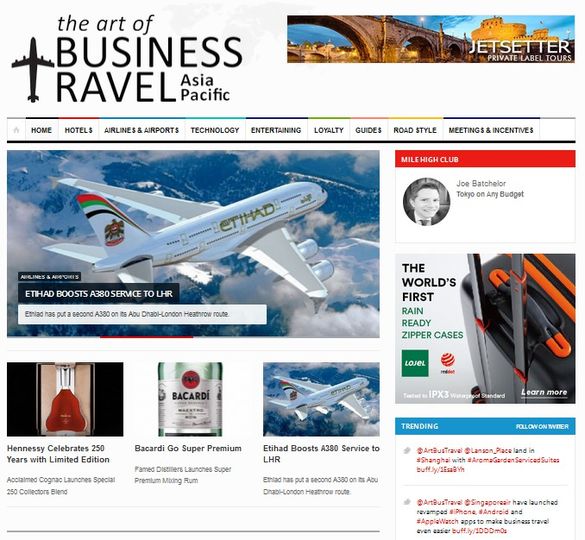 The Art of Business Travel home page