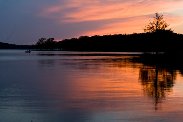 Located six miles southwest of Sulphur, Oklahoma, Lake of the Arbuckles consists of 36 miles of shoreline and 2,300 acres of ope