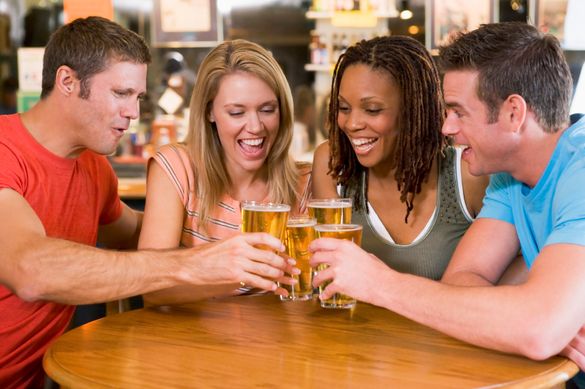 Friends Drinking Beer 
