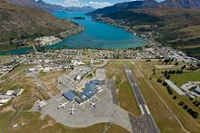 Approach to Queenstown Airport, New Zealand