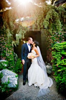 Wedding couple at Lodge at Torrey Pines