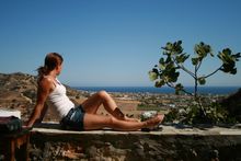 Relaxing in the sun on Skyros island