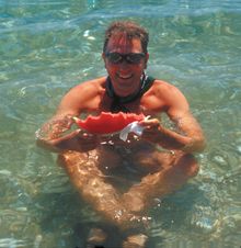 Watermelon in the ocean