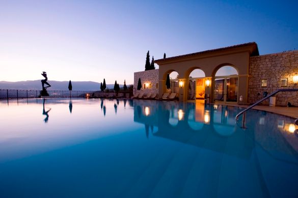 Pergola Pool Night
