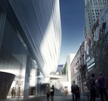 SFMOMA Expansion Howard St. entrance; image MIR and Snøhetta