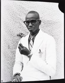 Seydou Keïta, Untitled, 1952–55, printed 1996; gelatin silver print; 23 5/8 x 19 11/16 in. (60.01 x 50.01 cm); Collection SFMOMA