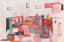 Philip Guston, Evidence, 1970; oil on canvas; 75 1/4 x 114 1/4 in. (191.14 x 290.2 cm); San Francisco Museum of Modern Art, gift