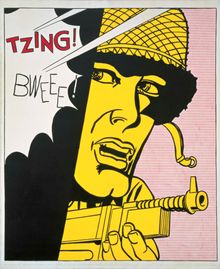 Roy Lichtenstein, Live Ammo (Tzing!), 1962; oil on canvas; 69 1/2 x 57 1/2 in. (176.53 x 146.05 cm); The Doris and Donald Fisher