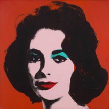 Andy Warhol, Liz #6 [Early Colored Liz], 1963; silkscreen ink and acrylic on linen; 40 x 40 in. (101.6 x 101.6 cm); San Francisc