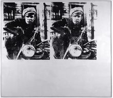 Andy Warhol, Silver Marlon, 1963; silkscreen ink, spray paint, and silver paint on linen; 69 3/4 x 79 1/2 in. (177.17 x 201.93 c