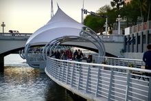 Tampa Riverwalk is the perfect place to walk, bike or jog in downtown.