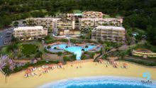 Aerial mock-up view of Embassy Suites by Hilton Hotel, Pelican Bay, St. Kitts