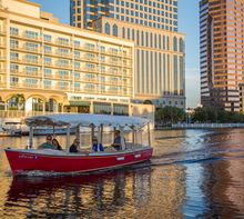 Tampa e-Boats let you explore Tampa Bay from the vantage of its sparkling waterfront.
