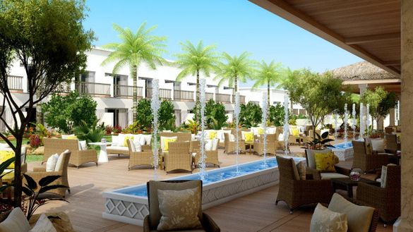 Lobby Terrace at Llana Beach Hotel