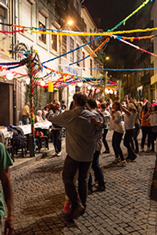 Dancing in Porto, during Sao Joao