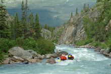 Rafting on Tutshi River, Yukon