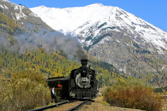 The Durango and Silverton Narrow Gauge Railroad and one of its conductors Photo By -  Matt Inden/Weaver Multimedia Group