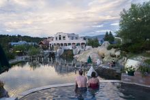 Hot spring soakers relax at the Springs Resort in Pagosa Springs Photo By -  Matt Inden/Weaver Multimedia Group