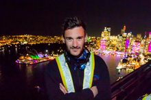 Hugo Lloris at the summit of Sydney Harbour Bridge