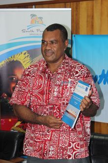 SPTO CEO Ilisoni Vuidreketi launches the report in Suva