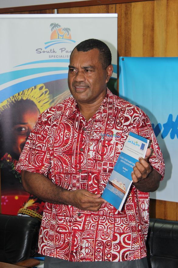 SPTO CEO Ilisoni Vuidreketi launches the report in Suva