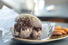 Lobby Lounge Ice Cream Burgers - French Chocolate Burger