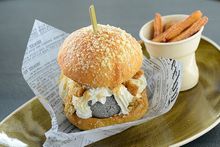 Lobby Lounge Ice Cream Burgers - Chinese Sesame Lemongrass Ice Cream Burger