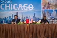 Mr Zhao Haisheng, Vice General Director of Bureau for External Culture Relations, Ministry of Culture P.R.China and Melissa Cher