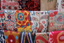 Vibrant Uzbek fabrics