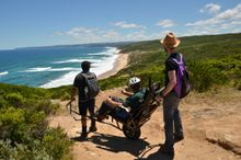Visitor in a TrailRider chair