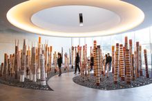 Ramingining Artists, The Aboriginal Memorial 1987-88, (detail), National Gallery of Australia, purchased with the assistance of 