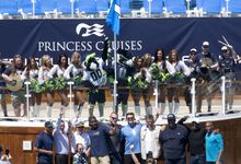 Seattle Seahawks players and alumni were joined by the SeaGals and Blue Thunder to fire-up fans before Princess Cruises 
