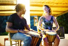 Drumming and dancing into the evening