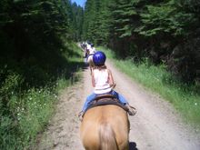 Tots on the trail, Red Horse Mountain Guest Ranch, Idaho