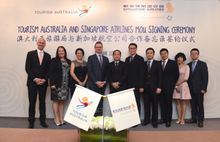 Tourism Australia has signed three new partnership agreements in China this week including one with Singapore Airlines to focus 