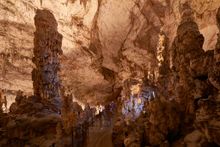 Postojna Cave, the Great Mountain hall, which is large enough for a whole cathedral to fit in