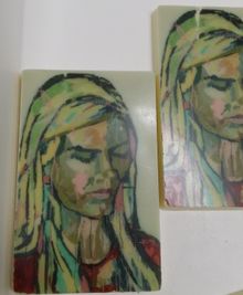 Portrait of Torah Bright on white chocolate