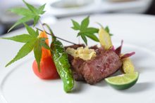 NOBU InterContinental Hong Kong - Miyazaki Wagyu Beef - Sumi Yaki Wagyu Strip Steak with NOBU Signature Sauces