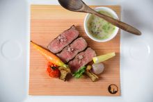 NOBU InterContinental Hong Kong - Miyazaki Wagyu Beef - Pan-seared Wagyu with Jalapeno Salsa