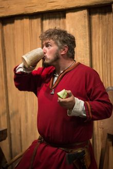 Fastulf the Trader (Stuart Perry) of JORVIK showcases how visitors’ senses will be stimulated during Vikings 4D. 