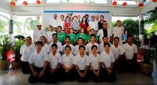 Top row, First from the left, Mr.Sriram Kailasam, Area General Manager, Banyan Tree Phuket; 5th from right, Ms. Claire Chiang, C