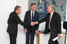Max Beck of Becton Corporation, together with Chris Cowan and the Deputy PM