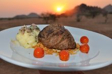 Beef fillet at sunset