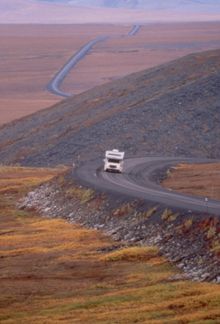 RV on Dempster Highway, Yukon