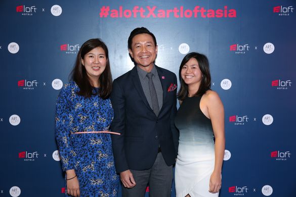 Aloft Hotels and Art Loft Asia kick-starts partnership at a launch event held at Aloft Bangkok - Sukhumvit 11 L to R: Michelle C