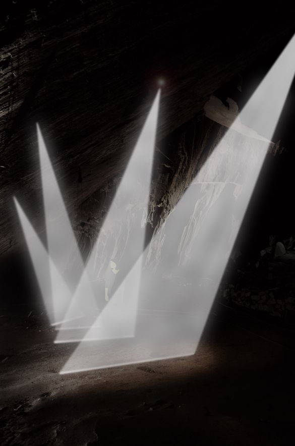 Mock-up of lighting installation, Honister Slate Mine
