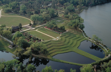 An aerial view of Middleton Place Plantation